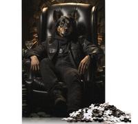 Gangsta Funny Dog Puzzle 1000 Pièces Educa Jouet en Bois Cadeau Unique De l'art De La Décoration Jeu Éducatif Challenge Toy Adultes & Enfants des 14 Ans 1000pcs (75x50cm)