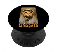 Gangsta Kitty Gangster Cat Meme Funny Cats Gang Humor PopSockets PopGrip Adhésif