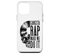 Gangsta Rap Made Me Do It Tête de Mort Gothique pour Amateurs de disques vinyles Coque pour iPhone 12 Mini
