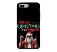 Gangsta Santa Joyeux Noël, Ambiance Amusante des fêtes Coque pour iPhone 7 Plus/8 Plus