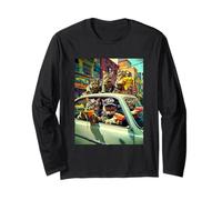 Gangster Cats Street Cat Gang in Car Meme The Meowfia Crime Manche Longue