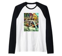 Gangster Cats Street Cat Gang in Car Meme The Meowfia Crime Manche Raglan
