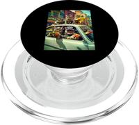 Gangster Cats Street Cat Gang in Car Meme The Meowfia Crime PopSockets PopGrip pour MagSafe