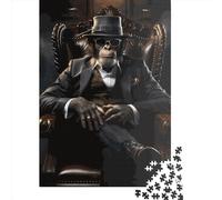 Gangster Monkey Puzzle 1000 Pieces Cadeau Unique Jeu Éducatif Défi Jouet À De Qualité Supérieure Peinture Art pour Adultes Enfants 1000pcs (75x50cm)