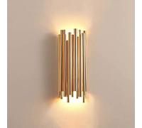 GANGUIO Applique Murale Moderne Haut et Bas, Applique Murale dorée, Lampe Murale créative en métal pour Chambre à Coucher, Salle de Bain, Couloir, escalier, Salon, G9 x 2