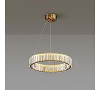 GANGUIO Lustre de Mode Lustre de Luxe scandinave, Lampe en Cristal de Cercle de Luxe léger, Lustre en Cristal d'art Moderne Simple, pour l'éclairage de Salon d'étude de Salle à Manger de Chambre