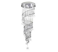 GANGUIO Lustre de Mode Lustre en Forme de Goutte de Pluie en Spirale K9 Pendentif en Cristal Luminaire de Plafond encastré pour Salon, hôtel, escaliers, Hall d'entrée (Taille : 50 x 160 cm)