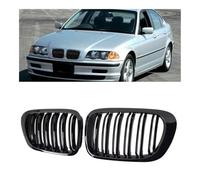 Gangying E46 Grille De Rein Avant pour BMW Série 3 E46 Grille Noire Brillante Double Grill 4 portes 4D 1998 1999 2000 2001