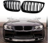 Gangying E92 Grille de calandre avant pour BMW Série 3 E92 E93 Grille Coupé E92 E93 M3 Double pont Noir brillant Série 3 Calandre avant 2006-2009