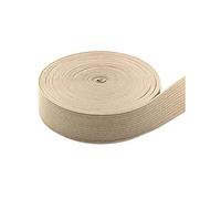 GANGYUAN Bande élastique colorée et extensible pour couture, travaux manuels (crème, 20 mm) de long, 25 mm de large, 4,6 m de long, polyester, mariage, 4 couleurs au choix