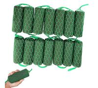 GANILITY 14 Pièces Blocs de Mousse Florale, 5 x 13 cm éponges à Enficher pour Guirlandes, Mousse pour Fleurs Ronde, pour Arche, Porte, Arrangement Floral, Décoration de Maison, Mariage(Vert)