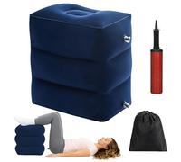GANILITY Cube Gonflable pour Disques Intervertébraux, 40x 30 X 40cm Coussin de Surélévation des Jambes avec Pompe, Cube de Relaxation, pour Soutenir Les Jambes Pendant Les Voyages, Bleu Foncé