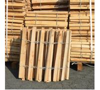 Ganivelle en Châtaignier Sciée - Non pointée double torsion - H.0,50 x L.10 m - écart 5/6 cm