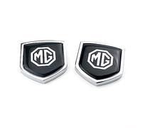 GaNkas 1 Paire d'accessoires extérieurs pour MG Logo Auto Autocollants latéraux arrière emblème carrosserie en métal MG3 ZR ZS ES HS EZS 5 6 TF Style Voiture