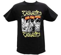 GANLU The Casualties T Shirt Graphic Printed Top Tee for Men Black Manches Courtes(Small)