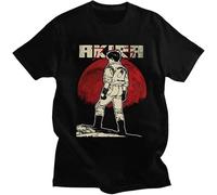 GANLU Vintage Anime Aavvksawn Men Cotton Moon Shotaro Kaneda T-Shirt Black Printed Mens Top Tee Black Manches Courtes(X-Large)