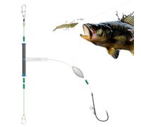 Ganner Marcheur de crevettes Marcheur de crevettes Support fixe d'appâts en acier au carbone Ensemble de crochets lumineux avec lignes et poids pour poisson-chat, dorade, truite