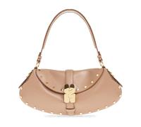 Ganni - B-Kat Studs Shoulder Bag - Femme - Sacs - Brun - Taille: ONE Size