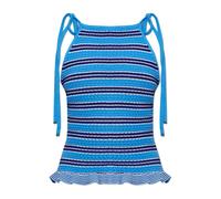 Ganni - Backless Top - Femme - Tops - Bleu - Taille: 38 FR