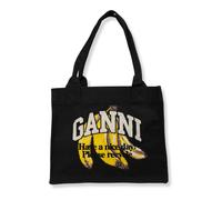 Ganni - Banana Large Tote - Femme - Sacs - Noir - Taille: ONE Size