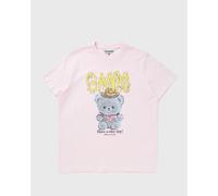 Ganni Basic cotton Jersey Tee Cowboy Bear Print women Shortsleeves pink taille: M