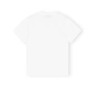 Ganni - Basic Jersey Cherry Relaxed T-Shirt - Femme - Tops - Blanc - Taille: 38 FR
