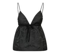 Ganni - Botanical Jacquard Strap Top - Femme - Tops - Noir - Taille: 42 FR