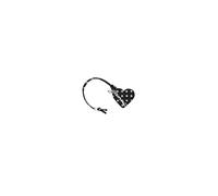 Ganni - Bou Heart Mirror Printed - Femme - Sacs - Noir - Taille: ONE Size