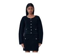 Ganni - Cardigan au crochet - Femme - Pulls - Noir - Taille: 38 FR