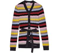 Ganni - Cardigan Multicoloré à Boutons Argentés - Femme - Pulls - Multicolore - Taille: 40 FR
