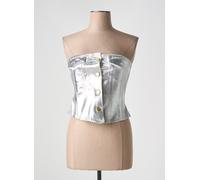 ganni chemisiers et blouses femme de couleur argent 38