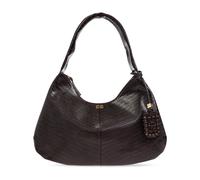 Ganni - Croco XXL Hobo Bag - Femme - Sacs - Brun - Taille: ONE Size
