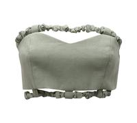 Ganni - Cropped Top - Femme - Tops - Vert - Taille: 40 FR