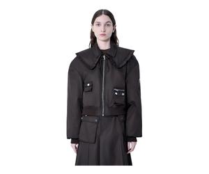 Ganni - Duchesse Nylon Bomber Jacket - Femme - Vestes - Brun - Taille: 38 FR
