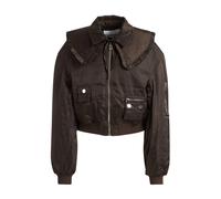 Ganni - Duchesse Nylon Bomber Jacket - Femme - Vestes - Noir - Taille: 38 FR
