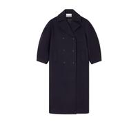 Ganni, Femme, Manteaux, Bleu, Taille: 38 FR Peacoat Wool Long Coat