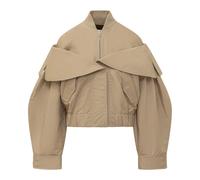 Ganni, Femme, Vestes, Beige, Taille: 36 FR Double Cotton Bomber