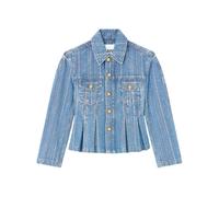 Ganni, Femme, Vestes, Bleu, Taille: 38 FR Veste en Denim Ajustée
