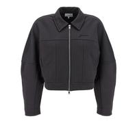 Ganni, Femme, Vestes, Gris, Taille: 36 FR Heavy Terry Jersey Bomber Jacket
