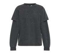 Ganni - Future Heavy Jersey Double Sleeve - Femme - Tops - Gris - Taille: 40 FR