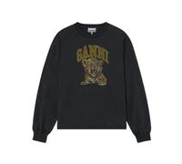 Ganni - Future Jersey Longsleeve Tiger - Femme - Tops - Gris - Taille: 38 FR