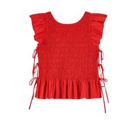Ganni - Ganni Top Red - Femme - Tops - Rouge - Taille: 36 FR