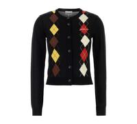 GANNI cardigan femme en maille de coton noir - XS