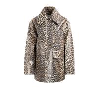 Ganni Veste femme Laminared Cotton Canvas Jacke Brun Taille 38 FR