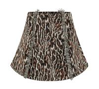 Ganni - Leopard Jacq Skirt - Femme - Jupes - Multicolore - Taille: 38 FR
