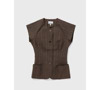 Ganni Light Wool Melange Stripe Cap Sleeve Blouse women Shirts & Blouses multi taille: XS