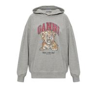 Ganni - Logo SweaT-shirt - Femme - Sweatshirts et sweats à capuche - Gris - Taille: 36 FR