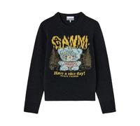 Ganni - Maille à col rond - Femme - Pulls - Noir - Taille: 40 FR