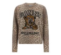 Ganni - Maille col rond - Femme - Pulls - Beige - Taille: 40 FR