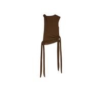 Ganni - Marl Mesh Top - Femme - Tops - Brun - Taille: 38 FR
